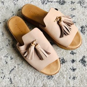 Jigsaw Zoey Tassel Cork Slider Platform Sz 40